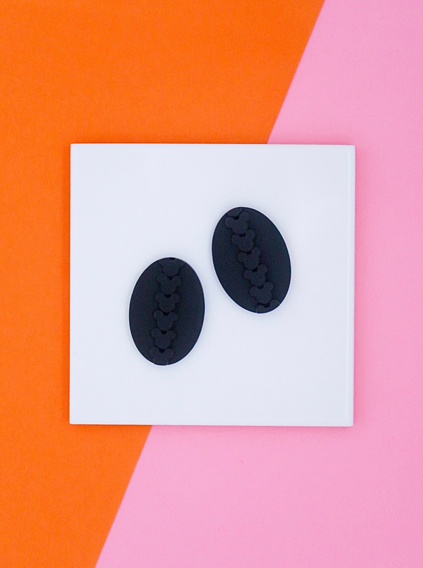 Hidden Mickey Oval Earrings