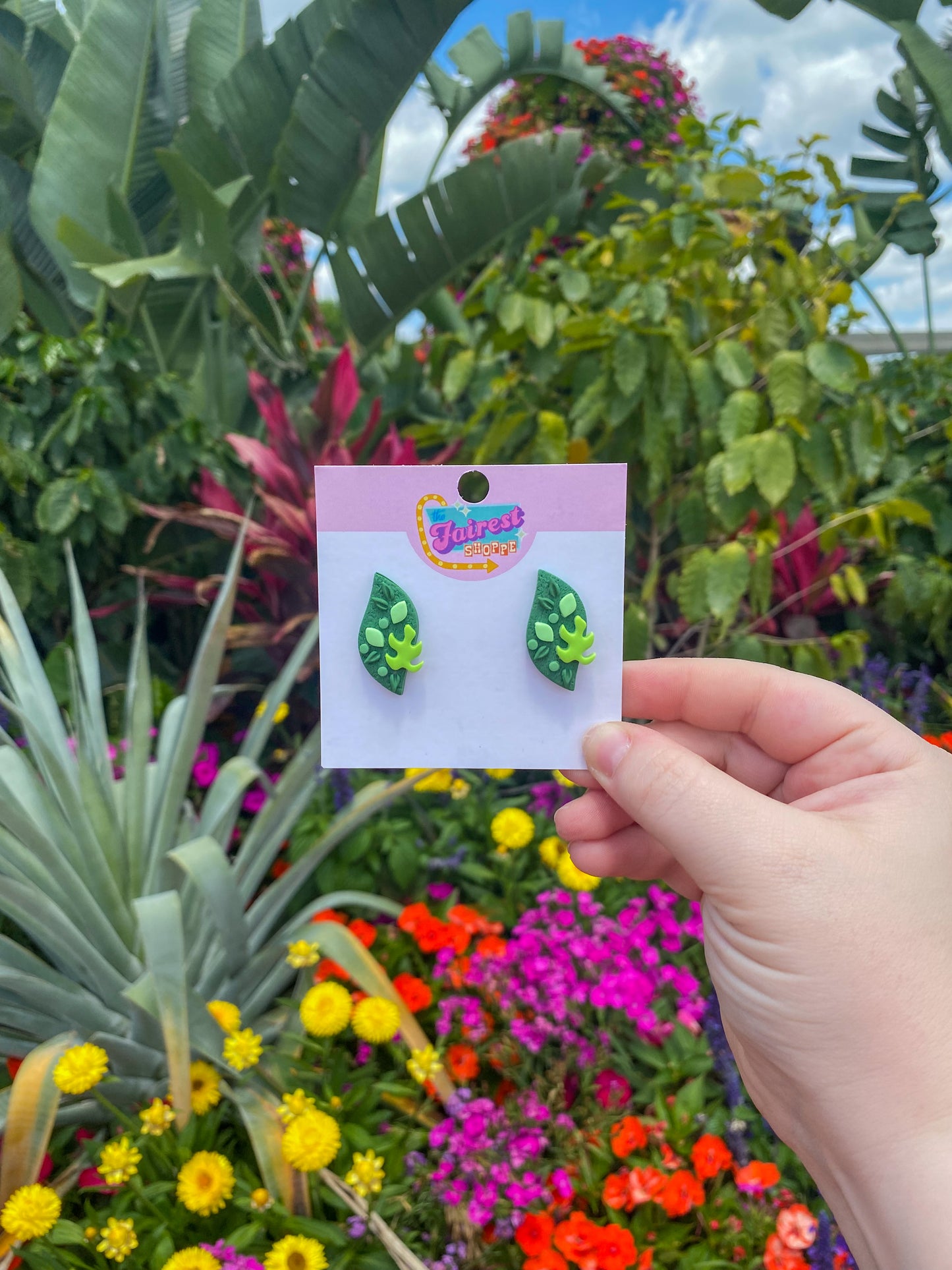 Greenery Studs