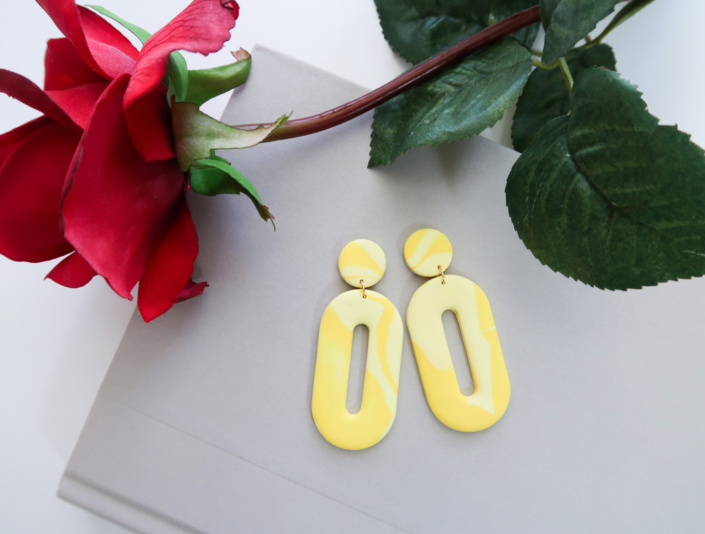 Belle-Inspired Tie Dye Earrings
