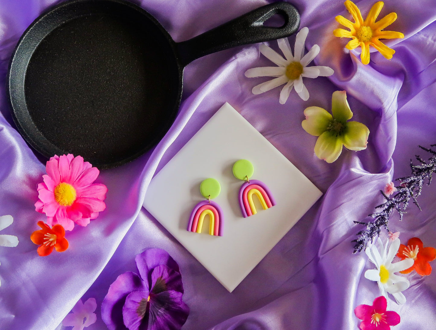 Rapunzel-Inspired Rainbow Earrings