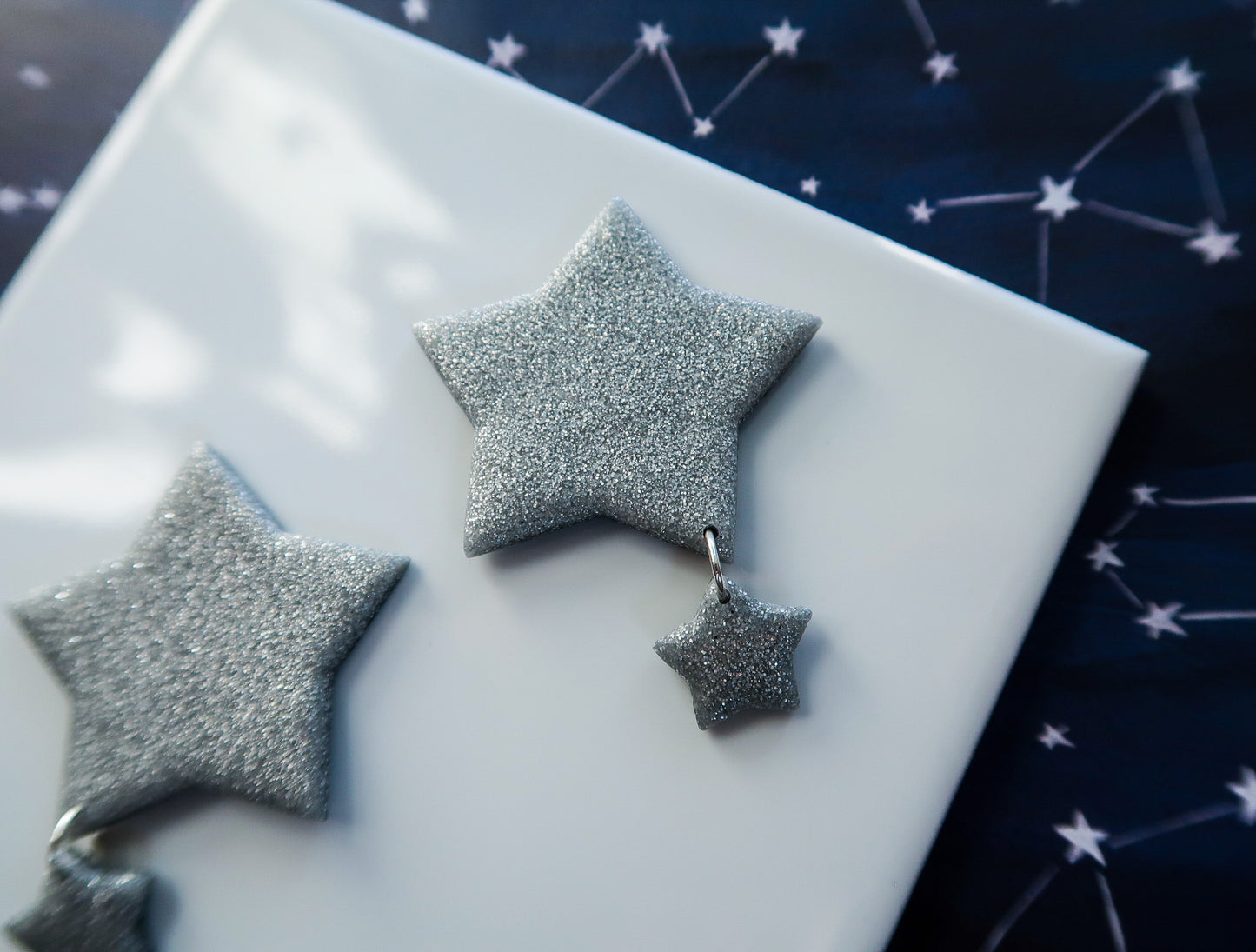 Silver Second Star to the Right-Inspired Earrings