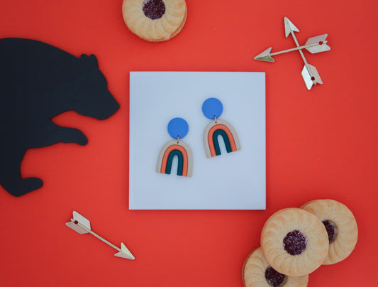 Merida-Inspired Rainbow Earrings