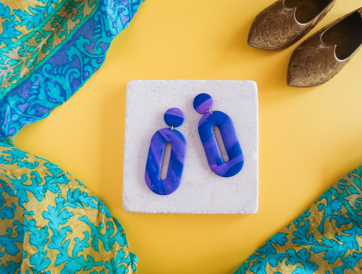 Jasmine-Inspired Tie Dye Earrings