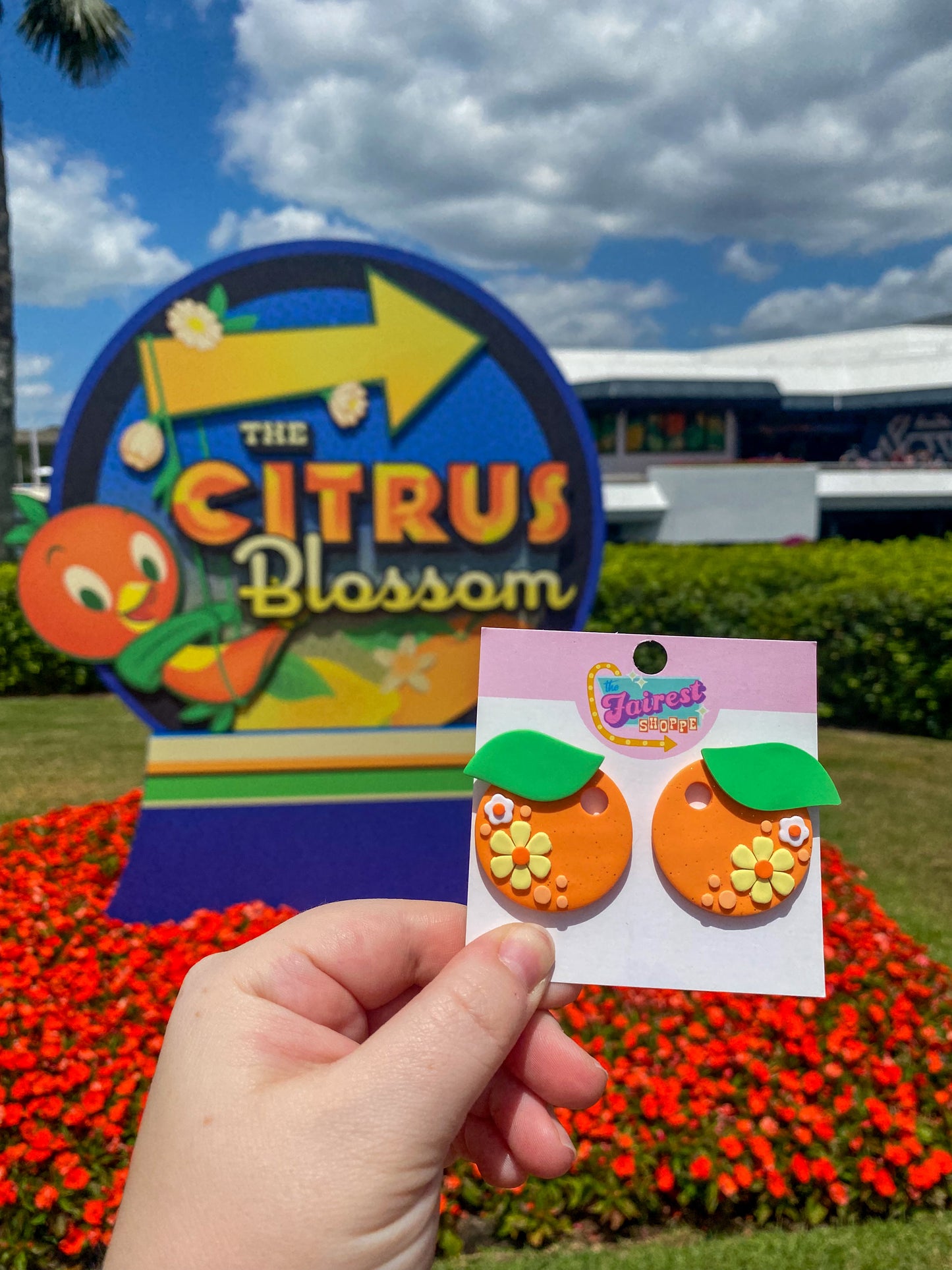 Orange Bird-Inspired Earrings