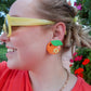Orange Bird-Inspired Earrings