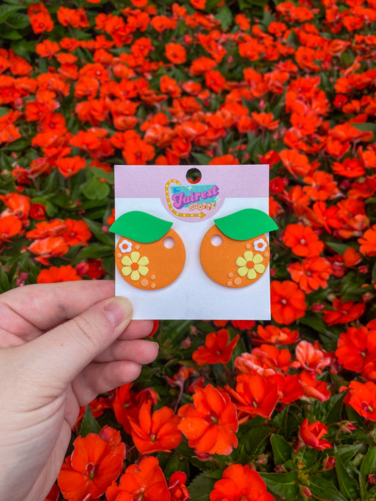 Orange Bird-Inspired Earrings