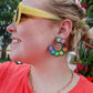 Rainbow Floral Hoops