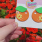 Orange Bird-Inspired Earrings