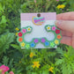 Rainbow Floral Hoops