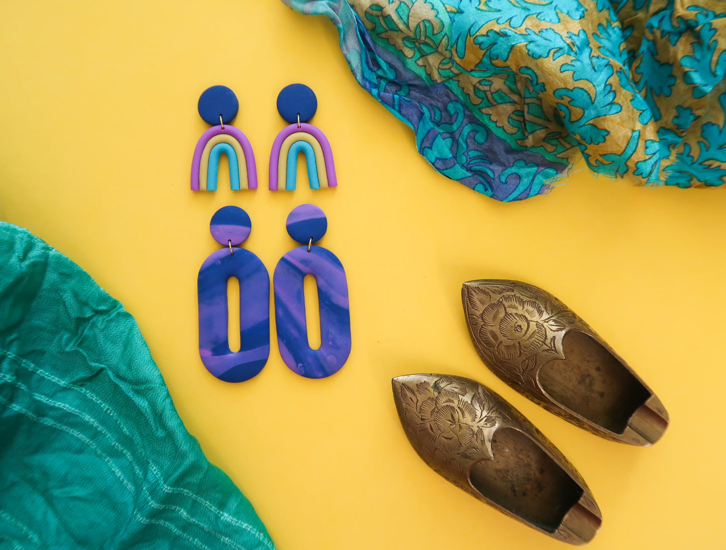 Jasmine-Inspired Tie Dye Earrings