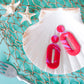 Ariel-Inspired Tie Dye Earrings