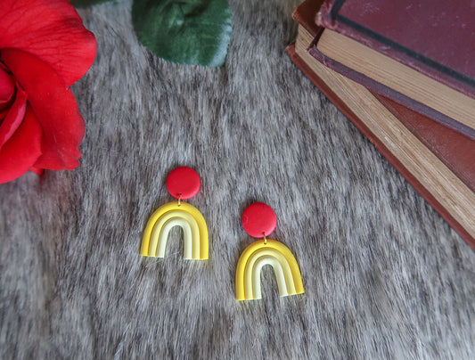 Belle-Inspired Rainbow Earrings